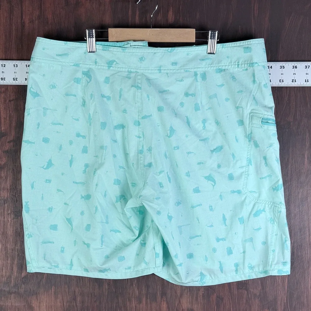 Under Armour Fishing Board Shorts‎ Mint Green HeatGear Mens 38 1325888